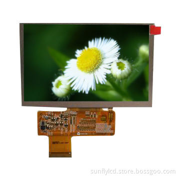 5-inch TFT Display 800 x 480P RGB TFT LCD Panel, 3.3V Drive Voltage